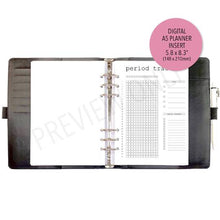 Load image into Gallery viewer, A5 Period Tracker Planner Inserts Printable Download - Letter / A4 / A5 Size Paper
