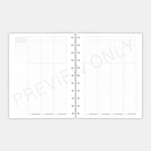 Load image into Gallery viewer, Letter / Big Happy Planner Blank Vertical Weekly 2 Page Planner Inserts Printable Download
