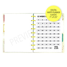Load image into Gallery viewer, HP Classic 52 Weeks Savings Challenge Planner Inserts Printable Download - Letter / A4 / HP Classic Size Paper
