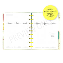 Load image into Gallery viewer, HP Classic Bullet Journal Style Weekly Spread Planner Inserts Printable Download - Letter / A4 / HP Classic Size Paper
