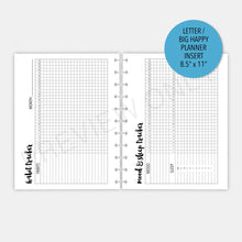 Load image into Gallery viewer, VERSION 2 Letter / Big Happy Planner Size Habit, Mood &amp; Sleep Trackers Planner Inserts Printable Download
