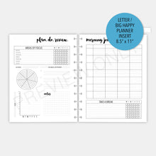 Load image into Gallery viewer, VERSION 2 Letter / Big Happy Planner Well-Being Planner Inserts Printable Download
