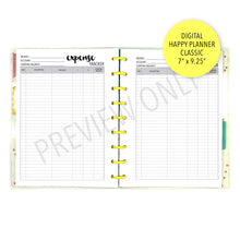 Load image into Gallery viewer, V.2 HP Classic Expense Tracker Planner Inserts Printable Download - Letter / A4 / HP Classic Size Paper
