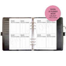 Load image into Gallery viewer, V.2 A5 Funds Tracker Planner Inserts Printable Download - Letter / A4 / A5 Size Paper
