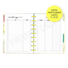 Load image into Gallery viewer, HP Classic Reading List Planner Inserts Printable Download - Letter / A4 / HP Classic Size Paper
