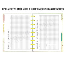 Load image into Gallery viewer, V.3 HP Classic Habit, Mood &amp; Sleep Trackers Planner Inserts Printable Download - Letter / A4 / HP Classic Size Paper

