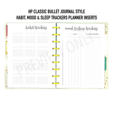 Load image into Gallery viewer, HP Classic Bullet Journal Style Habit, Mood &amp; Sleep Trackers Planner Inserts Printable Download - Letter / A4 / HP Classic Size Paper
