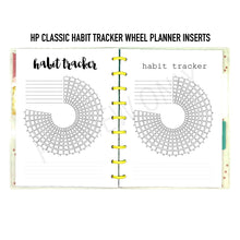Load image into Gallery viewer, HP Classic Habit Tracker Wheel Planner Inserts Printable Download - Letter / A4 / HP Classic Size Paper
