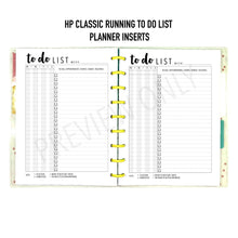 Load image into Gallery viewer, HP Classic Running To-Do List Planner Inserts Printable Download - Letter / A4 / HP Classic Size Paper
