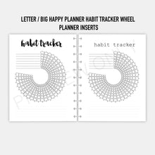 Load image into Gallery viewer, Letter / Big Happy Planner Habit Tracker Wheel Planner Inserts Printable Download
