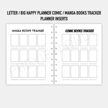 Load image into Gallery viewer, Letter / Big Happy Planner Comic / Manga Books Tracker Planner Inserts Printable Download
