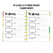 Load image into Gallery viewer, HP Classic V.2 TV Shows Tracker Planner Inserts Printable Download - Letter / A4 / HP Classic Size Paper
