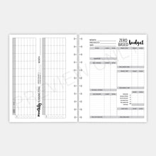 Load image into Gallery viewer, Letter / Big Happy Planner Zero Based Budget Planner Inserts Printable Download
