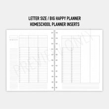 Load image into Gallery viewer, Letter / Big Happy Planner Homeschool Planner Inserts Printable Download
