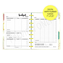 Load image into Gallery viewer, HP Classic Budget Recap Planner Inserts Printable Download - Letter / A4 / A5 Size Paper
