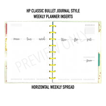 Load image into Gallery viewer, HP Classic Bullet Journal Style Weekly Spread Planner Inserts Printable Download - Letter / A4 / HP Classic Size Paper
