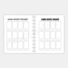 Load image into Gallery viewer, Letter / Big Happy Planner Comic / Manga Books Tracker Planner Inserts Printable Download

