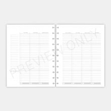 Load image into Gallery viewer, Letter / Big Happy Planner V.3 Weekly 2 Page Planner Inserts Printable Download
