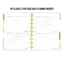 Load image into Gallery viewer, HP Classic 2 Per Page Daily Planner Inserts Printable Download - Letter / A4 / HP Classic Precut
