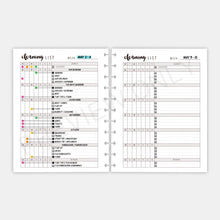 Load image into Gallery viewer, Letter / Big Happy Planner Running Cleaning List Planner Inserts Printable Download
