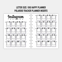 Load image into Gallery viewer, Letter / Big Happy Planner Polaroid / Instagram Tracker Planner Inserts Printable Download
