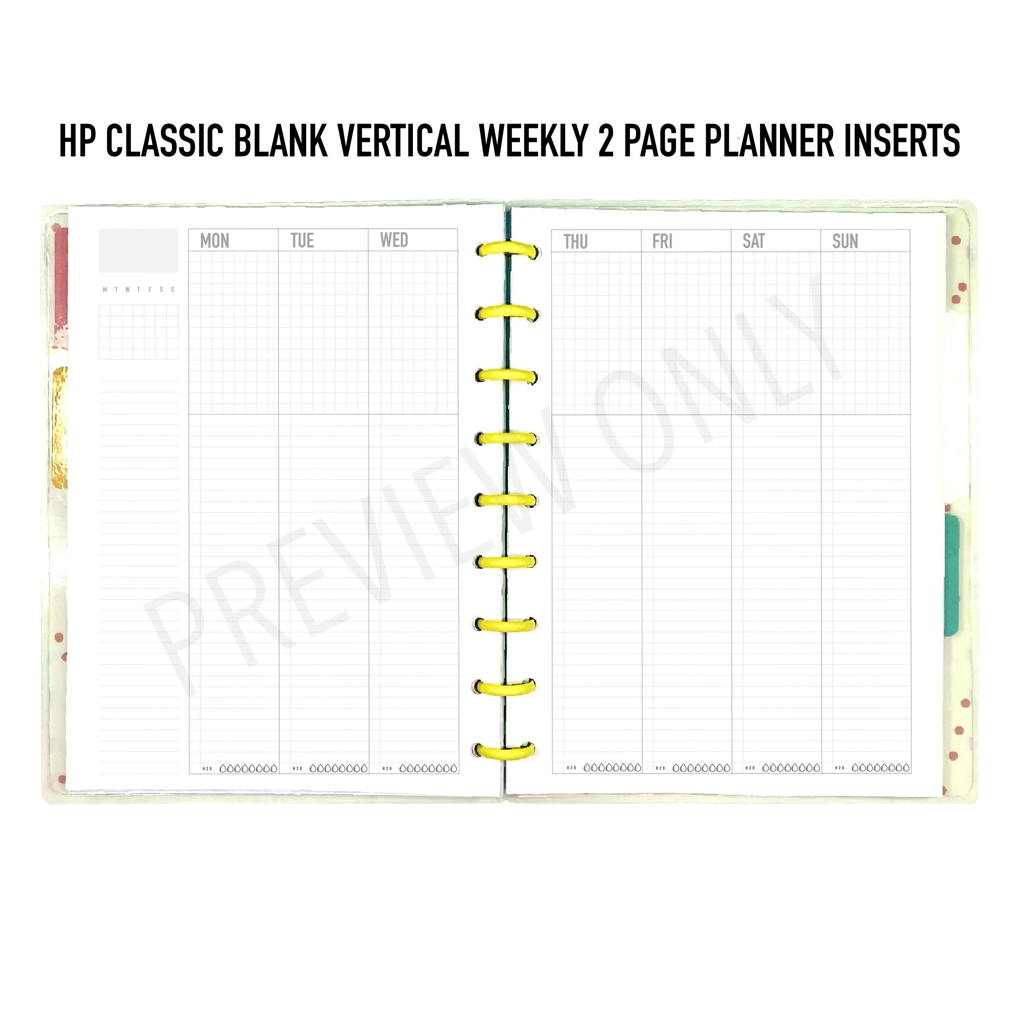 Weekly Calendar Timeblock Printable - Sunday Start - 2-Page Spread