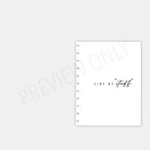 Load image into Gallery viewer, Letter / Big Happy Planner List of &quot;Stuff&quot; Planner Inserts Printable Download

