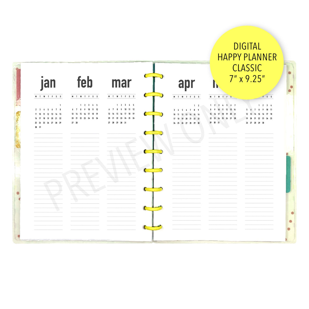 * SALE | HP Classic 2023 Future Log Planner Inserts Printable Download - Letter / A4 / HP Classic Size Paper