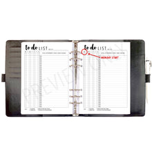 Load image into Gallery viewer, A5 Running To Do List Planner Inserts Printable Download - Letter / A4 / A5 Size Paper
