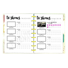 Load image into Gallery viewer, HP Classic V.2 TV Shows Tracker Planner Inserts Printable Download - Letter / A4 / HP Classic Size Paper
