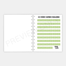 Load image into Gallery viewer, Letter / Big Happy Planner 52 Weeks Savings Challenge Planner Inserts Printable Download
