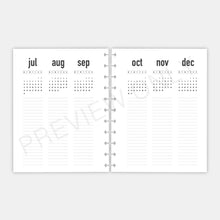 Load image into Gallery viewer, * SALE | Letter / Big Happy Planner 2023 Future Log Planner Inserts Printable Download
