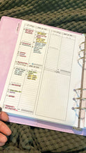 Load image into Gallery viewer, A5 Foldable Daily Planner Inserts Printable Download - Letter / A4 / A5 Size Paper
