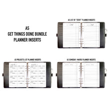 Load image into Gallery viewer, A5 Get Things Done Bundle Planner Inserts Printable Download - Letter / A4 / A5 Size Paper
