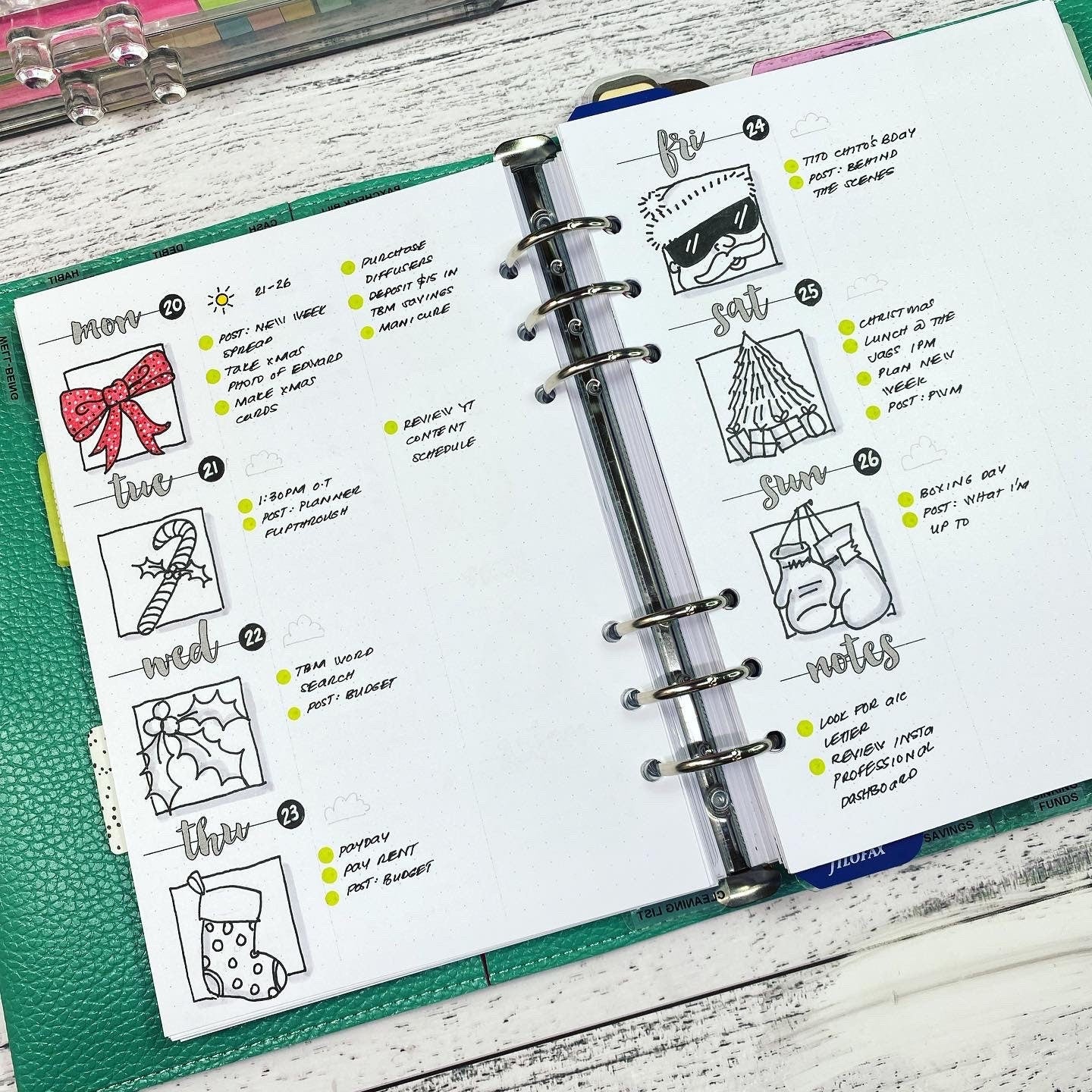 A5 Bullet Journal Style Bundle Planner Inserts Printable Download 