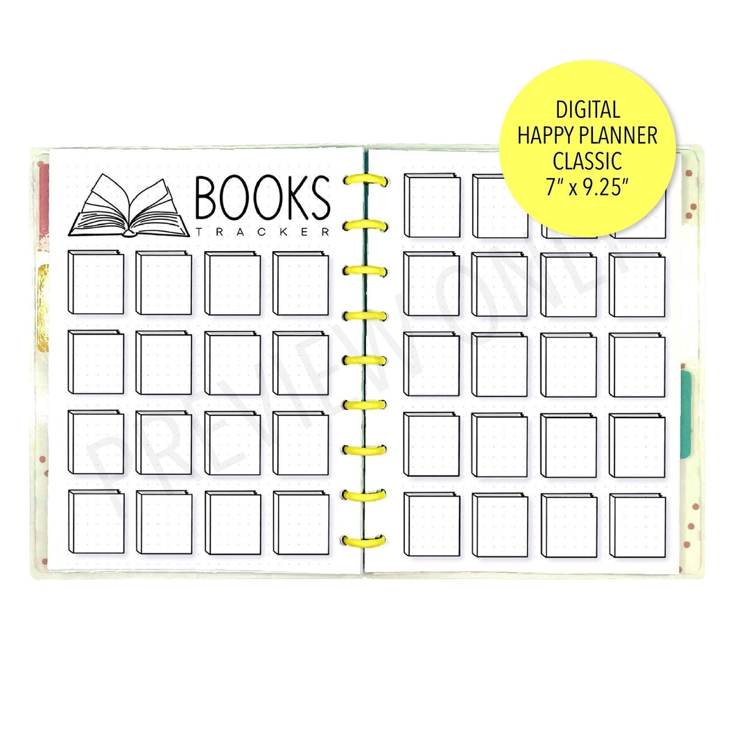 HP Classic Books Tracker Planner Inserts Printable Download - Letter / A4 / HP Classic Size Paper