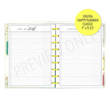 Load image into Gallery viewer, HP Classic List of &quot;Stuff&quot; Planner Inserts Printable Download - Letter / A4 / HP Classic Size Paper
