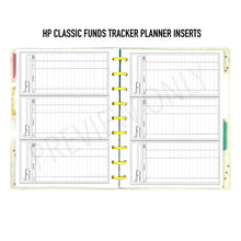 Load image into Gallery viewer, HP Classic Funds Tracker Planner Inserts Printable Download - Letter / A4 / HP Classic Size Paper
