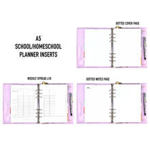 Load image into Gallery viewer, A5 School / Homeschool Planner  Inserts Printable Download - Letter / A4 / A5 Size Paper
