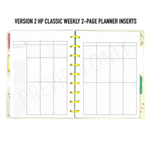 Load image into Gallery viewer, VERSION 2 HP Classic Weekly 2 Page Planner Inserts Printable Download - Letter / A4 / HP Classic Size Paper
