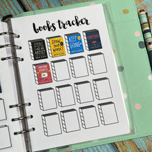 Load image into Gallery viewer, A5 V.2 Books Tracker Planner Inserts Printable Download - Letter / A4 / A5 Size Paper
